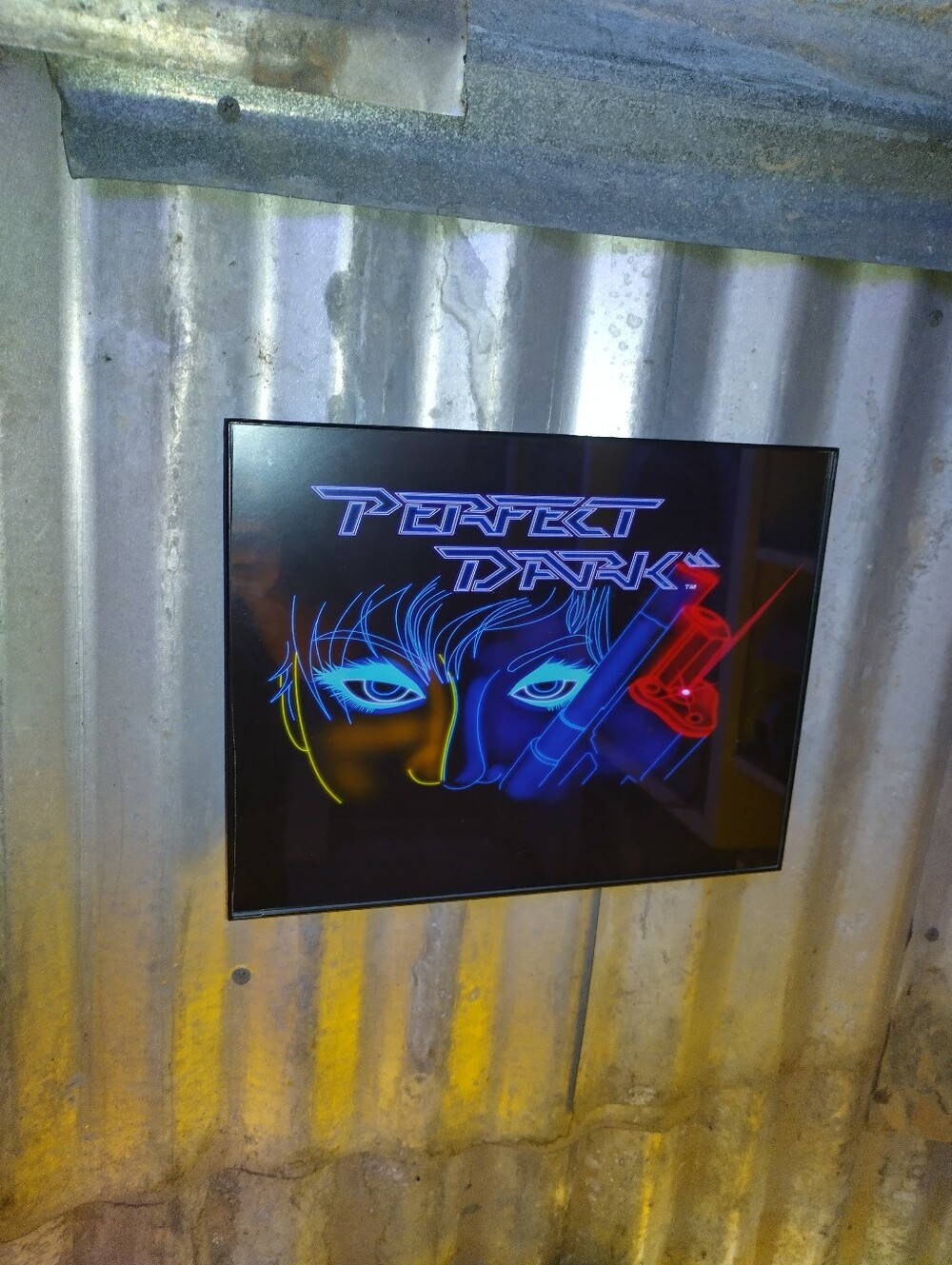 Neon Perfect Dark Nintendo 64 Retro N-64 Framed Art Print By Neon Nicho